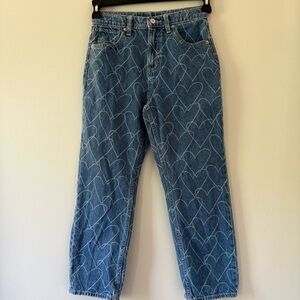 Old Navy Blue Heart Design jeans